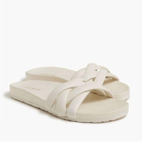 J.Crew Women's Cream Slide Sandals sz7 - Picture 2 of 2